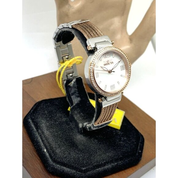Invicta Women's Watch Bolt 29142 Quartz Mother of Pearl Dial Two Tone Steel 30mm - Picture 15 of 15